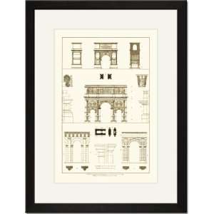    Black Framed/Matted Print 17x23, Arches and Arcades