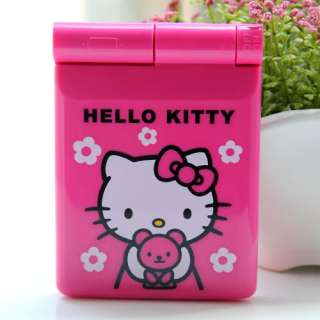 Hello Kitty Plastic Pocket Mirror Compact w/ Light Pink  