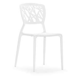 Zuo Divinity Polypropelene White Chair Patio, Lawn 