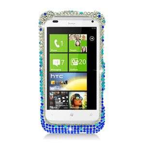 WATERFALL BLUE BLING HARD CASE FOR HTC RADAR 4G PROTECTOR SNAP ON 