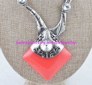   shipping wholesale 6X Exquisite imitate ancient silver chunky necklace