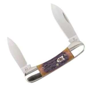   Knives 6217BR Canoe Pocket Knife with Autumn Brown Pick Bone Handles