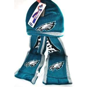  NFL Philadelphia Eagles Knit Nfl official Hoody Scarf NEW 