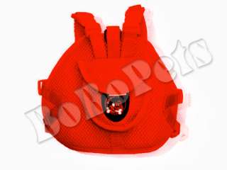 16 20 Red Backpack Dog Harness Adjustable Comfort Wrap Pet Collar 