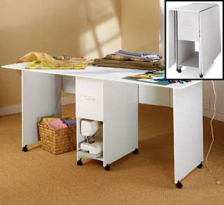 45Oak 5 Drawer Storage Foldable Mobile Cart Desk/Table  