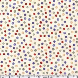  45 Wide Tidings And Tales Dots Cream Fabric By The Yard 