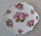 Vtg Royal Crown Malmaison China Bavaria Handled Floral Cake Plate 
