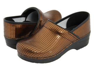 Dansko Professional Brown Penny Bronze Sequin Clogs Shoes 36 42 5.5 6 