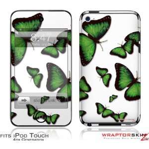  iPod Touch 4G Skin   Butterflies Green by WraptorSkinz 