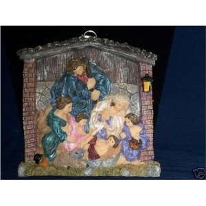  Holy Family Manager Nativity 5  x 4 3/4 Resin Plaque 