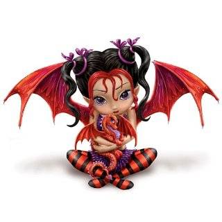  Fairy And Dragon Figurine Ruby by The Hamilton Collection 