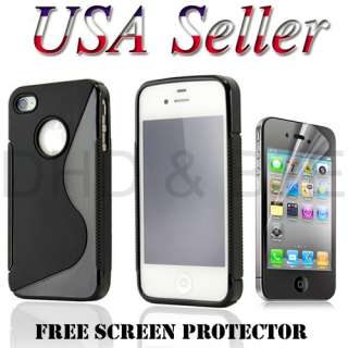 BlackTPU S Shape Soft Case Gel Cover Skin for iPhone 4 4G 4S Verizon 