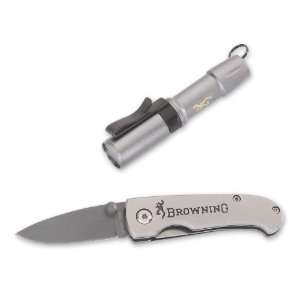  Browning Microblast Knife and Light Combo, Gray Sports 