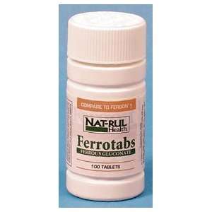  FERROTABS (FE/GLUC0) 240MG N R Size 100 Health 