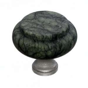  Tumbled Green Marble 1 3/8 with Chrome Base