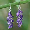 Amethyst Violet Clouds Earrings (Thailand 