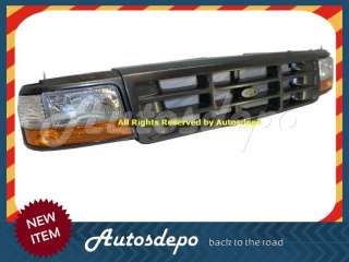 1995 1996 FORD F150 CHR GRILLE PANEL PARK HEAD LAMP 10  