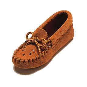 NIB COZY CHILD HAND BEADED INDIAN SUEDE MOCCASINS  SZ 8  