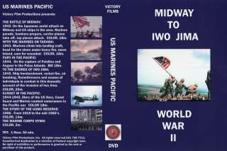 US Marine Corps in WWII Midway to Iwo Jima   DVD  