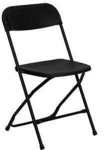 LOT of 50 NEW BLACK LIGHTWEIGHT Plastic Folding Chair  