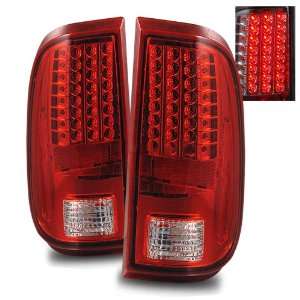  08 10 Ford F 250 Red/Clear LED Tail Lights Automotive