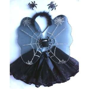   Glitter Black Spider Wing with Matching Black Tutu Toys & Games