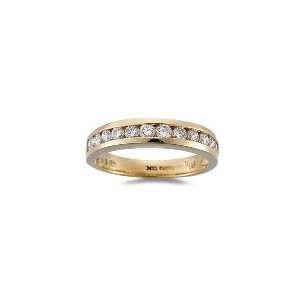  0.60 Cts Diamond accented Wedding Band in 18K Yellow Gold 