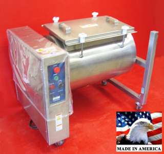 Meat, Poultry Tumbler Marinator NSF 304 HEAVY DUTY STAINLESS STEEL 