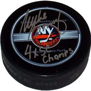  Mike Bossy Islanders Game Model Puck with 4x SC 