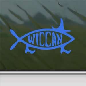  Wiccan Fish Witch Wicca Blue Decal Truck Window Blue 