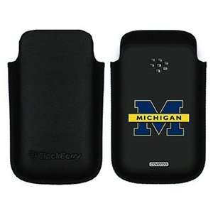  University of Michigan Michigan M on BlackBerry Leather 