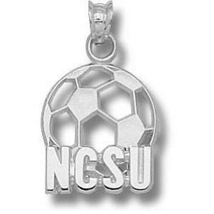 North Carolina State Wolfpack Sterling Silver NCSU Soccerball 