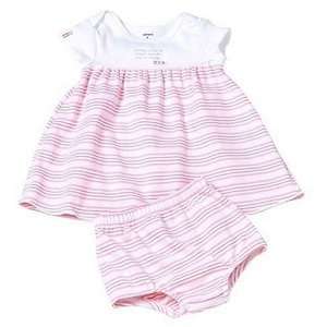  Carters Dress Set White Pink/Yellow/Orange Stripe 6 