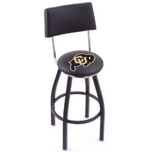   University of Colorado Steel Logo Stool with Back and L8B4 Base Home