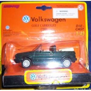   Volkswagen Golf Cabriolet 1/43 scale dark geen Convertible Toys