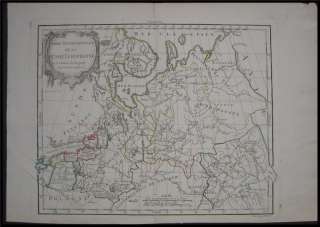 1778 Original Vaugondy Map North Russia Estonia Latvia  