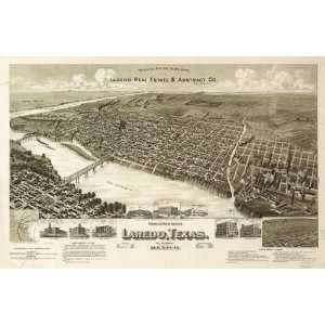 1892 map of Laredo, Texas 