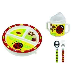  Sugarbooger Divided Plate, Sippy Cup, and Silverware Set 
