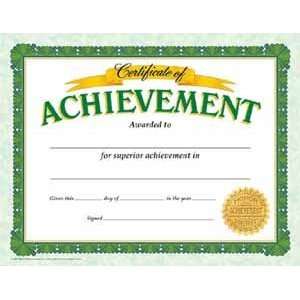  Certificate Of Achievement Toys & Games