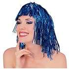 Blue Tinsel Costume Wig   AWESOME Colorful Wig