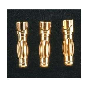 Great Planes Gold Plated Bullet Connector Male 4mm (3) GPMM3114