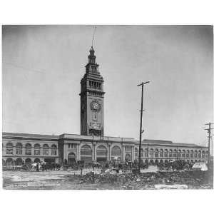  1906 Earthquake,Ferry Building,San Francisco,California 