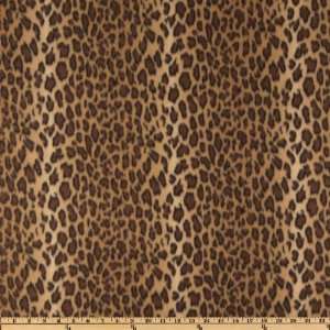  60 Wide Fleece Leopard Brown Fabric By The Yard Arts 