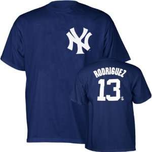  Alex Rodriguez New York Yankees Navy Name and Number 
