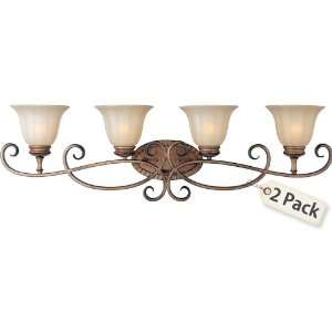   Pack Two Quantity Combo Pack of 39 Wide 4 Light Bath Fixtures 991339