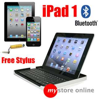   Aluminium Bluetooth Wireless Keyboard Case Stand 4 Apple iPad 1 BK