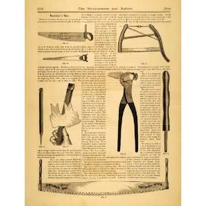   Saw M Tooth Blade Crosscut Pruning Wood   Original Print Article Home