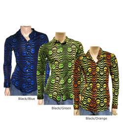 Versace Mens Fitted Multicolor Shirt  