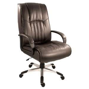  Windsor Brown Leather Executive Chair w Gas Lift & Casters 