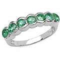 Sterling Silver 7 stone Emerald Ring Today 